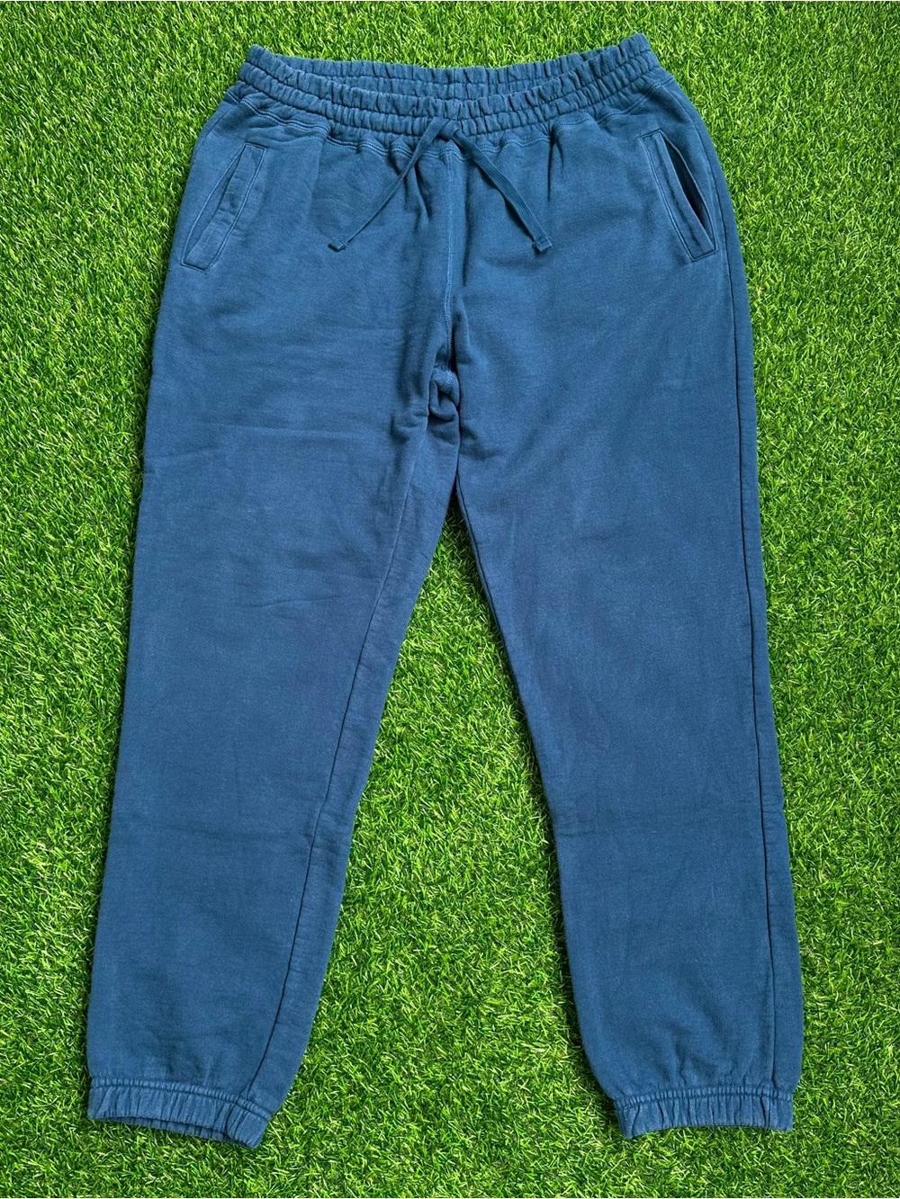 Aimé Leon Dore Garment-Dyed Heavy Cotton Blue Jogger Sweatpants